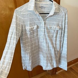 Vineyard Vines Collared Half Button Down Long Sleeve Shirt